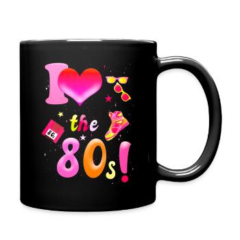 I love the 80s old school - Full Colour Mug - black - Right
