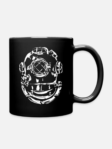 Diving helmet - Full Colour Mug - black