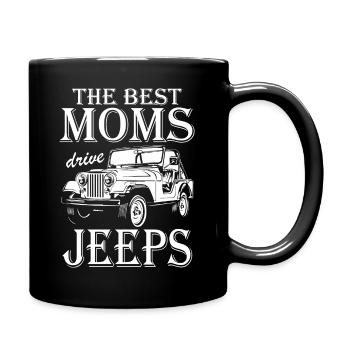 The Best Mom Drive Jeep - Tasse einfarbig - Schwarz - Rechts