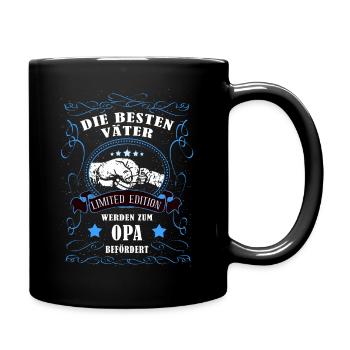 Bester Vater wird zum Opa - Tasse einfarbig - Schwarz - Rechts