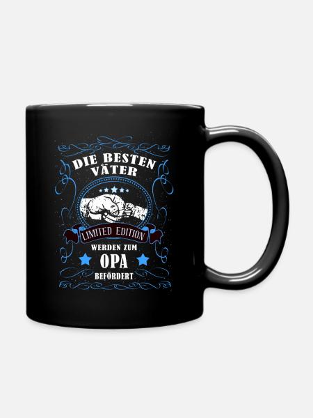 Bester Vater wird zum Opa - Tasse einfarbig - Schwarz