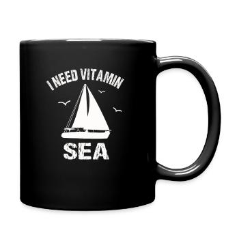 J'ai besoin de vitamine mer - Mug uni - noir - Droite