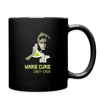 Marie Curie - Tasse einfarbig - Schwarz - Rechts