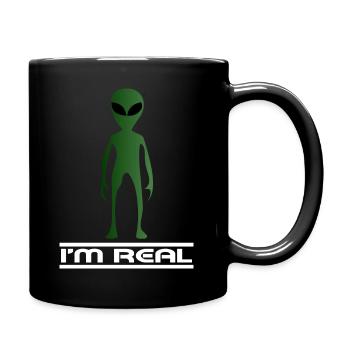 Aliens Universum Weltraum Außerirdische - Tasse einfarbig - Schwarz - Rechts