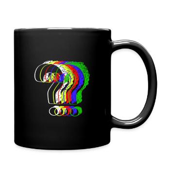 Colorful question marks - Full Colour Mug - black - Right