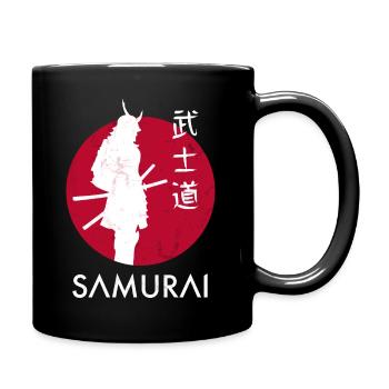 Samurai Japan Bushido warrior gift - Full Colour Mug - black - Right