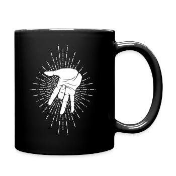 Love Finger White - Mug uni - noir - Droite