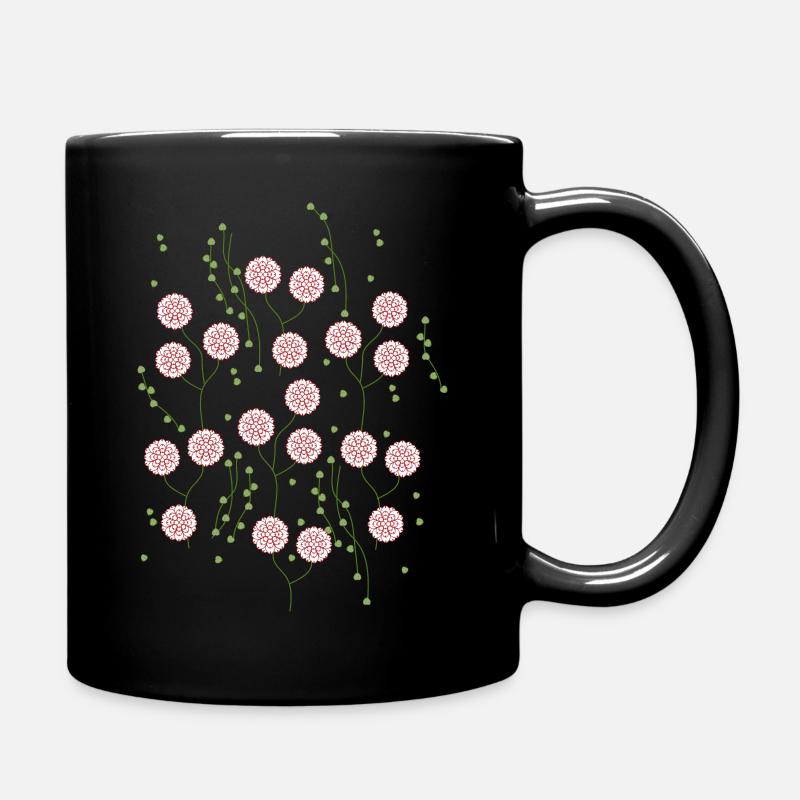 Blumen und Blüten - Tasse einfarbig - Schwarz