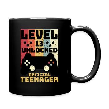 Level 13 Unlocked Official Teenager - Tasse einfarbig - Schwarz - Rechts