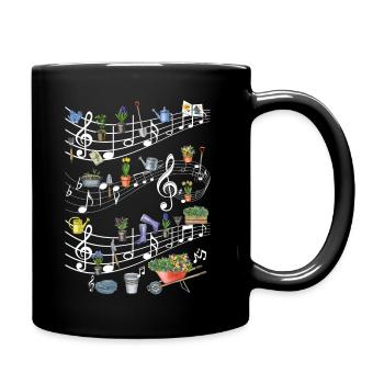 Musik garten - Garden Music - Tasse einfarbig - Schwarz - Rechts