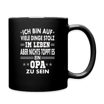 Ich bin Opa - Tasse einfarbig - Schwarz - Rechts