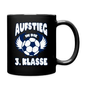 Aufstieg in die 3 Klasse Schulanfang Schule Ball - Tasse einfarbig - Schwarz - Rechts