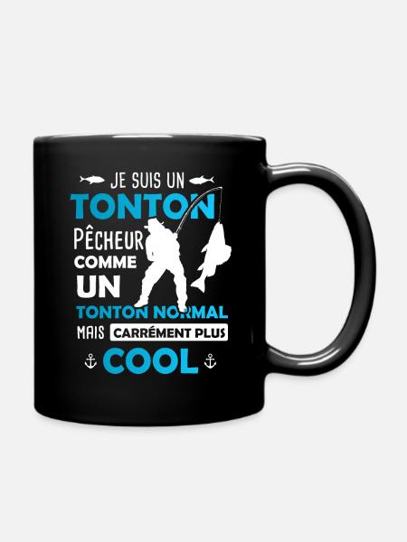 Tonton Pêcheur / Cadeau Pêche / Pêcher - Mug uni - noir