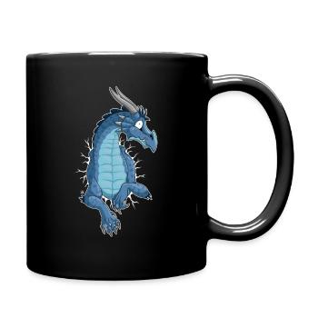 STUCK Blue Dragon (front) - Full Colour Mug - black - Right