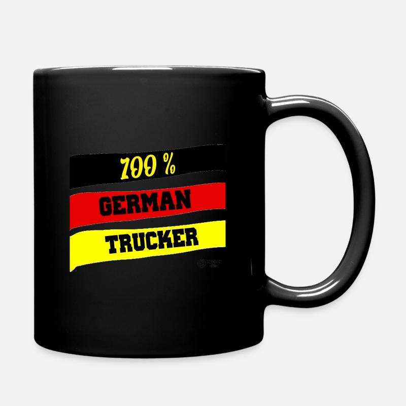 Möllis Roadstory GermanTRucker - Tasse einfarbig - Schwarz