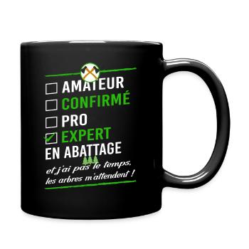 Lumberjack - Pruner - Humorous and funny gift - Full Colour Mug - black - Right