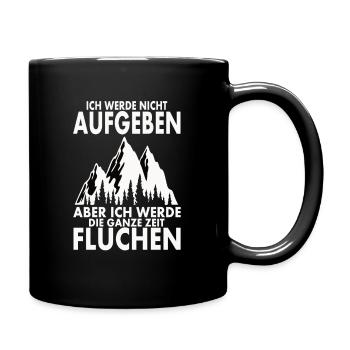Ich werde nicht aufgeben - Tasse einfarbig - Schwarz - Rechts