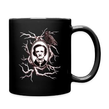Edgar Allan Poe - Raven in the Tree - Full Colour Mug - black - Right