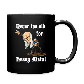 Papy métal lourd - Mug uni - noir - Droite
