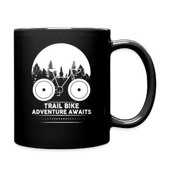Trail Bike Adventure Awaits - Full Colour Mug - black - Right
