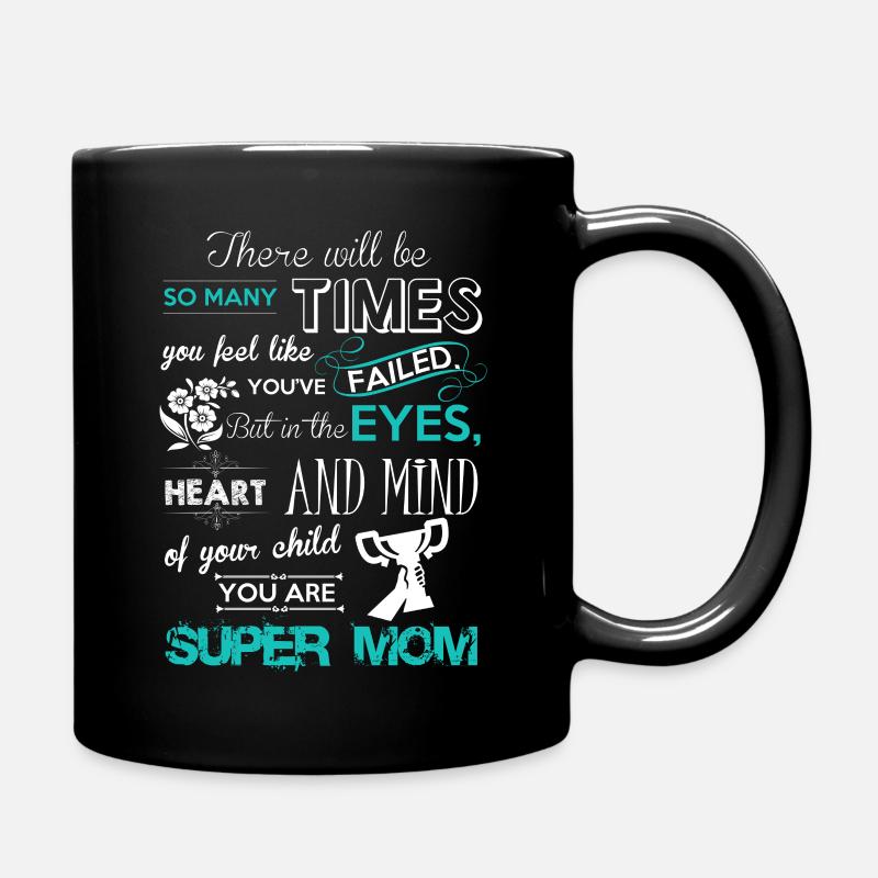 super mom - Mug uni - noir