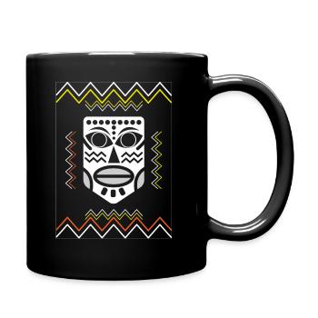 TALISMAN DONDON Maske, lustiges T-Shirt - Tasse einfarbig - Schwarz - Rechts
