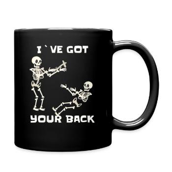 Womens I ve Got Your Back Halloween Skeleton Skull - Tasse einfarbig - Schwarz - Rechts
