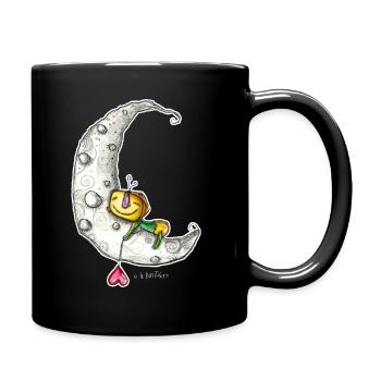 Nap on moon - Full Colour Mug - black - Right