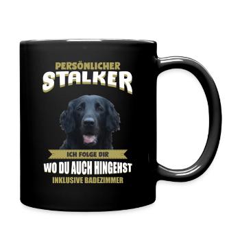 Flat Coated Retriever Shirt - Flat Coated - Tasse einfarbig - Schwarz - Rechts