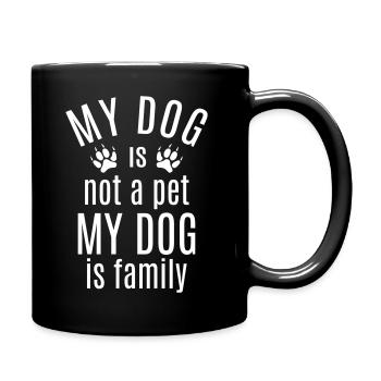 Chien aucun animal de compagnie famille chien amoureux patte - Mug uni - noir - Droite