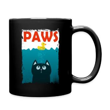 Pattes - Grands chats de requin blanc - Mug uni - noir - Droite