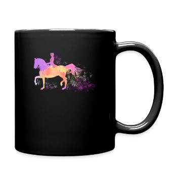 Dressage Dressage Dressage Horse Dressage Rider Horses - Full Colour Mug - black - Right