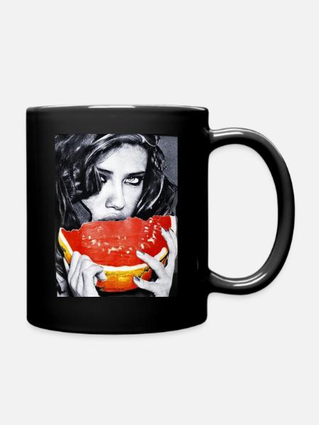 Gorgeous Melon Girl - Full Colour Mug - black
