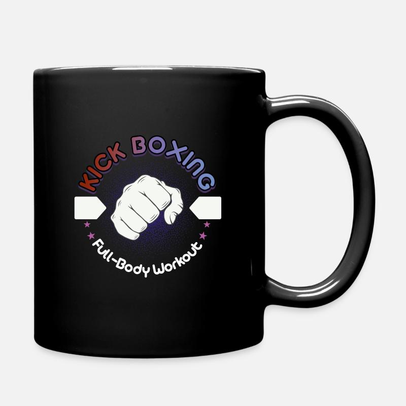 Kickboxen - Tasse einfarbig - Schwarz