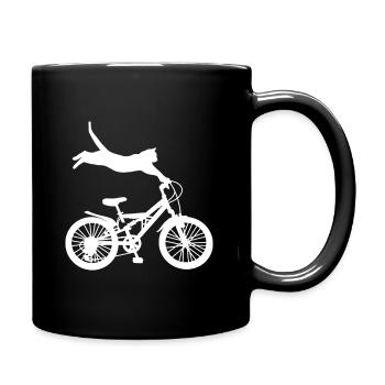 CAT BICYCLE - Full Colour Mug - black - Right