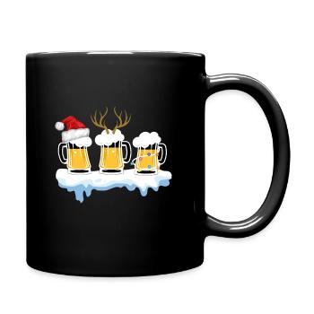 BIER SANTA HAT WEIHNACHTEN - Tasse einfarbig - Schwarz - Rechts