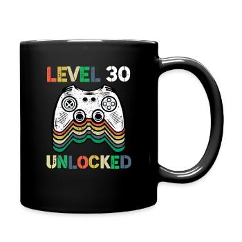 Level 30 freigeschaltet - Tasse einfarbig - Schwarz - Rechts
