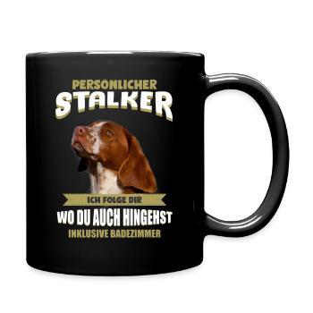 Epagneul Breton Tshirt - Epagneul Breton Hund - Tasse einfarbig - Schwarz - Rechts