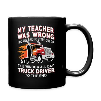Truck Trucker Cadeau Drôle de chauffeur professionnel - Mug uni - noir - Droite