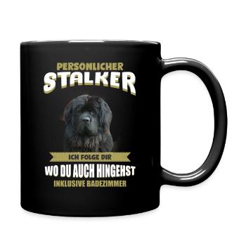 Neufundländer Tshirt - Neufundländer Hund Shirt - Tasse einfarbig - Schwarz - Rechts