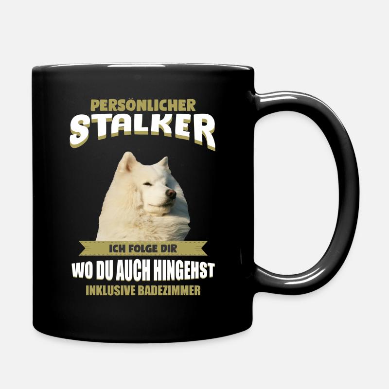 Samojeden Tshirt - Samojede Hund Shirt - Tasse einfarbig - Schwarz