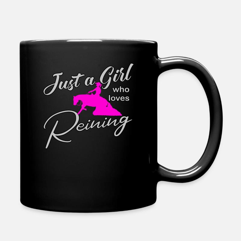 Cavalier d'équitation QH Reining Western Rider - Mug uni - noir
