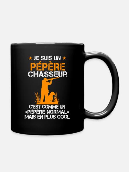 Je suis un Pépère Chasseur Cool - Mug uni - noir