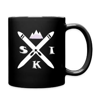 Ski winter sports - Full Colour Mug - black - Right