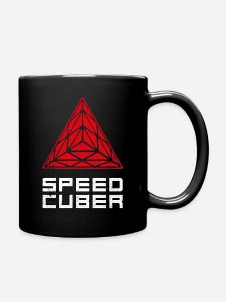 SPEEDCUBER pyraminx3D. Cubing-Cuber-Speedcubing - Mug uni - noir
