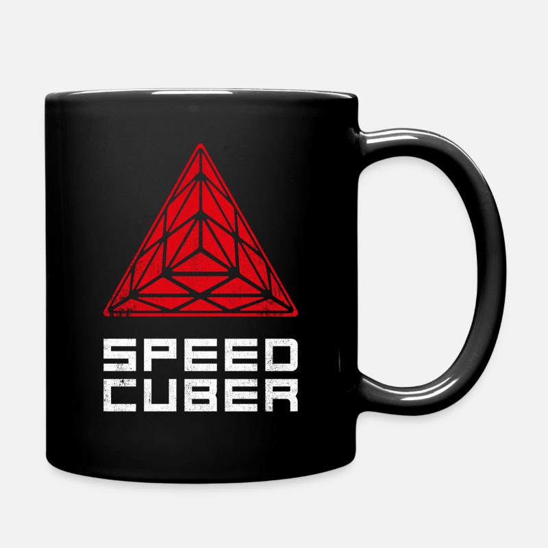 SPEEDCUBER pyraminx3D. Cubing-Cuber-Speedcubing - Tasse einfarbig - Schwarz