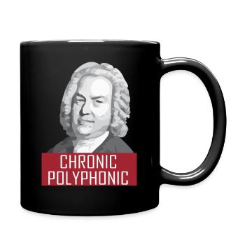 Klassische Musik Lustiges Bach T-Shirt - Tasse einfarbig - Schwarz - Rechts