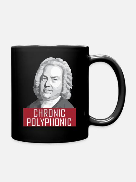 Klassische Musik Lustiges Bach T-Shirt - Tasse einfarbig - Schwarz