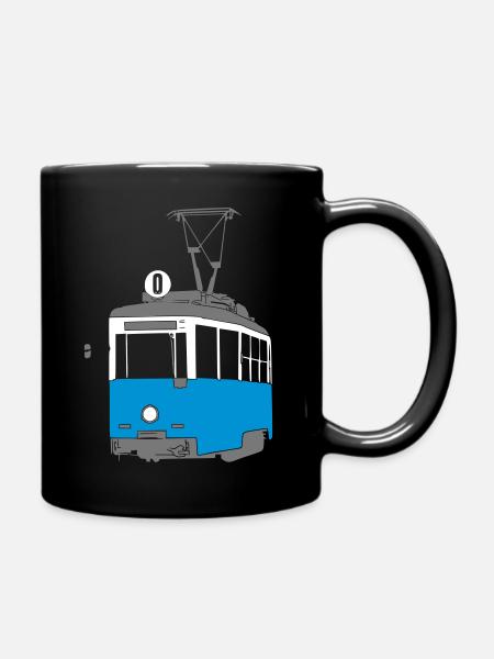 Kraków Tram - Full Colour Mug - black