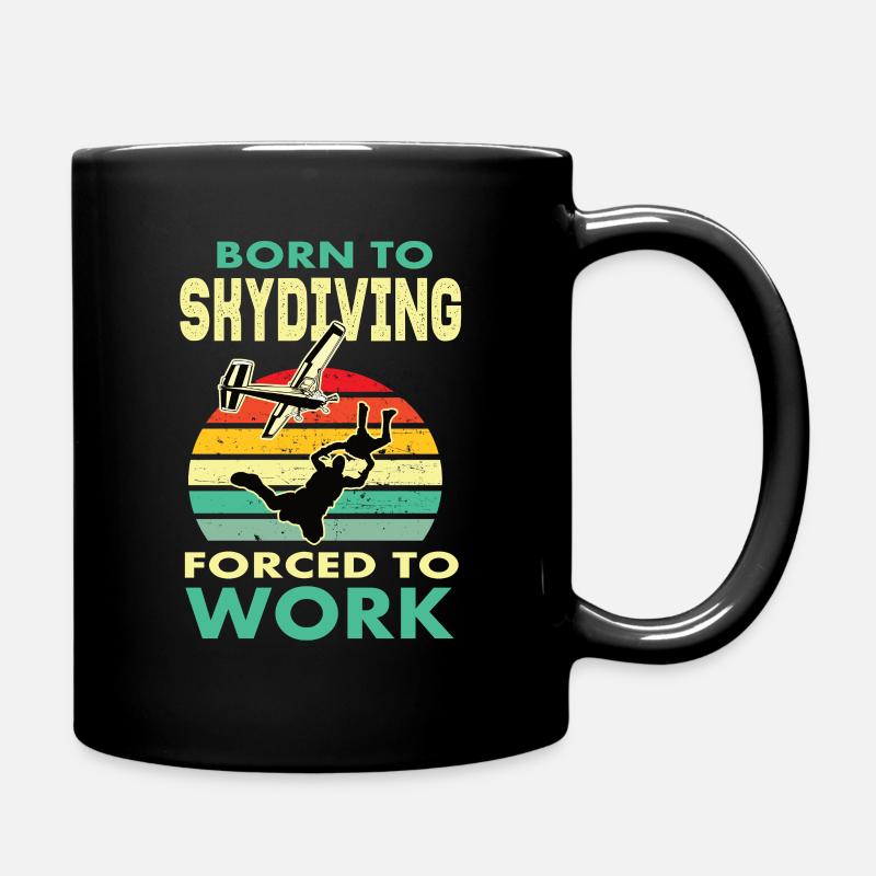Born zo Skydiving - Tasse einfarbig - Schwarz